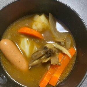 カレーの残りで★キャベツ・ウインナーのカレースープ